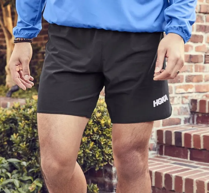 Men Performance Woven 7034 Short Black HOKA ONE ONE Bottoms