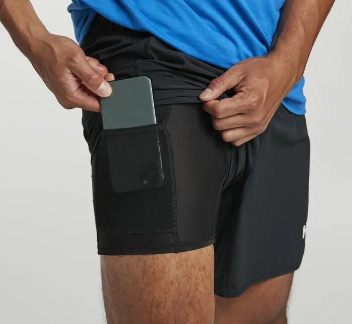 Men Performance Woven 7034 Short Black HOKA ONE ONE Bottoms