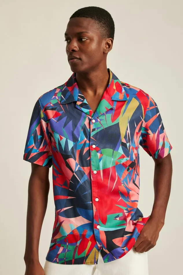 Men Riviera Cabana Shirt Tropical Fanfare Bonobos Casual Shirts
