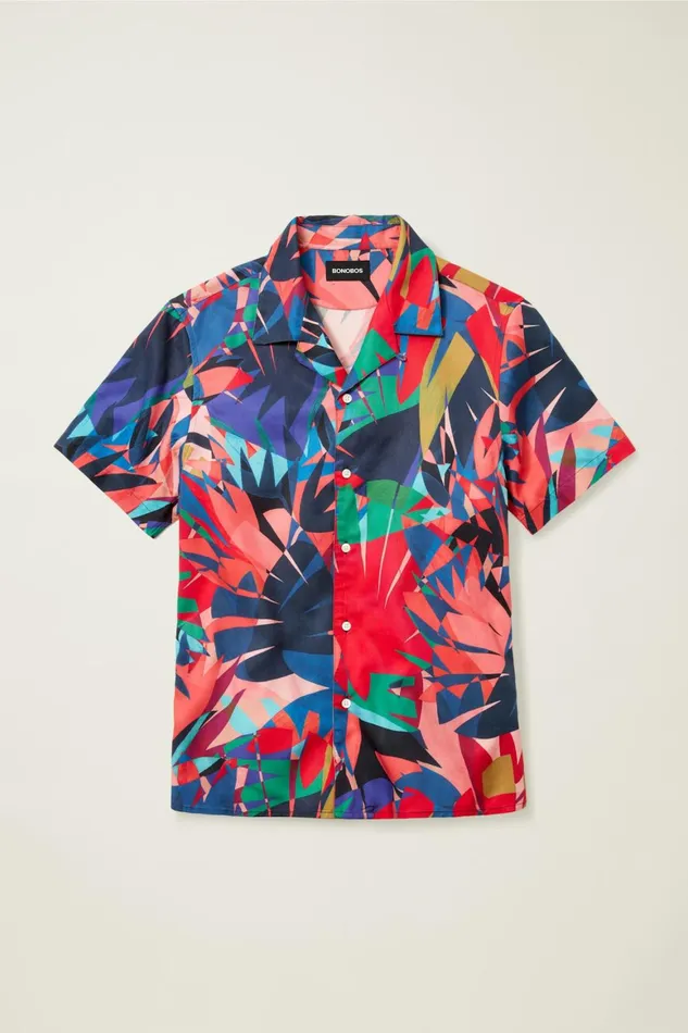 Men Riviera Cabana Shirt Tropical Fanfare Bonobos Casual Shirts