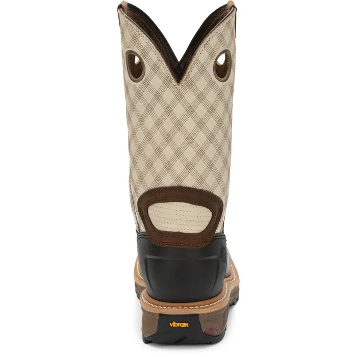 MEN Roughneck 12034 Work Pecan Justin Boots Work