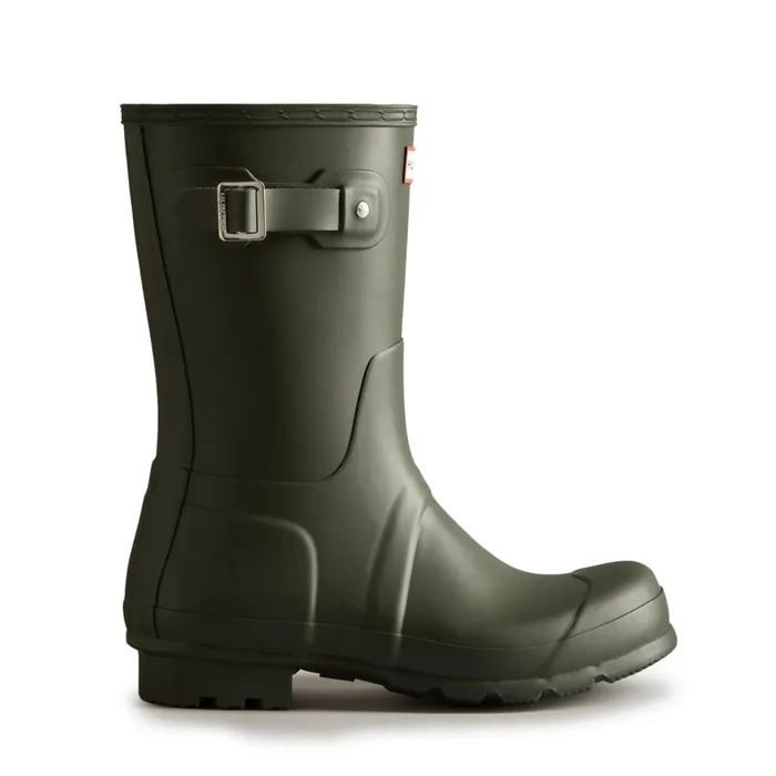 Men Short and Ankle Boots Hunter Boots Original Short Rain Boots Dark Olive