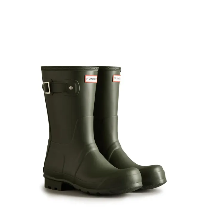 Men Short and Ankle Boots Hunter Boots Original Short Rain Boots Dark Olive Men Short and Ankle Boots Hunter Boots Original Short Rain Boots Dark Olive