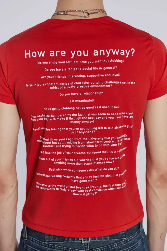 Men Sleazenation Red How Old Are You Baby Tee Jaded London TShirts and Vests