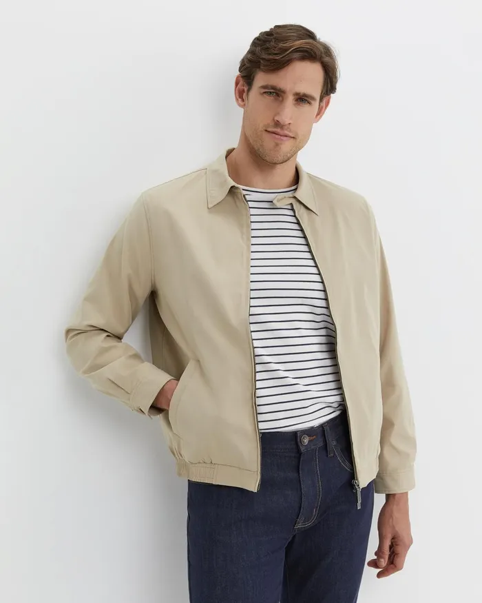 Men Sportscraft Jackets and Blazers Harrington Jacket Limestone