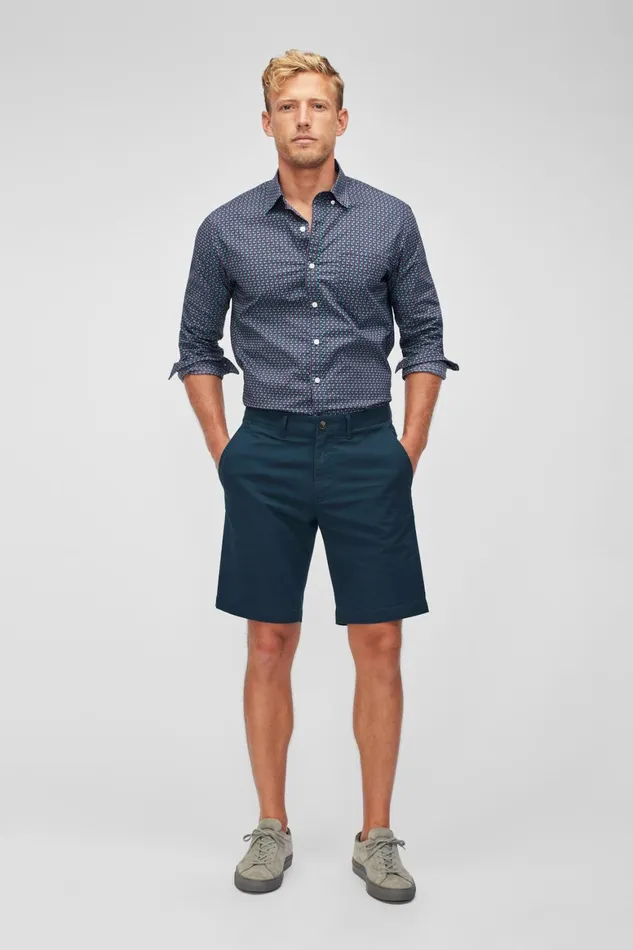 Men Stretch Lightweight Chino Shorts French Navy Blue Bonobos Chino Shorts