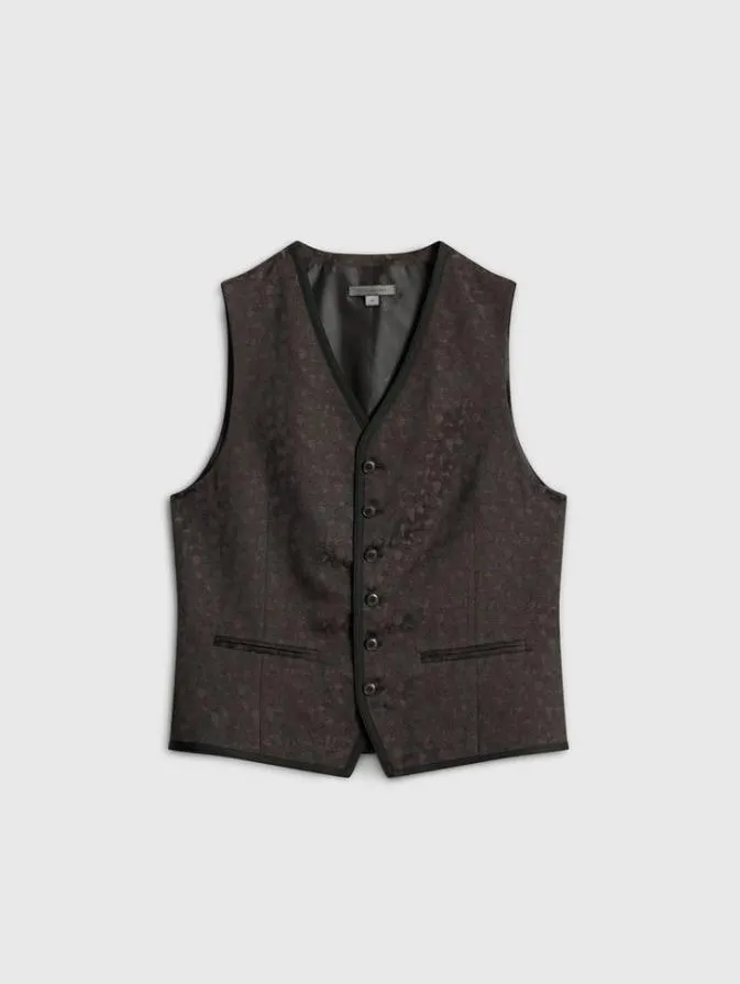 Men Suit Jackets John Varvatos DAVIE VEST Charcoal Grey