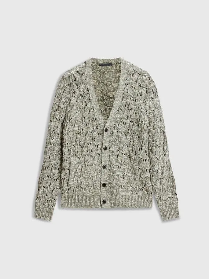 Men Sweaters John Varvatos MOTHE CARDIGAN Deep Olive