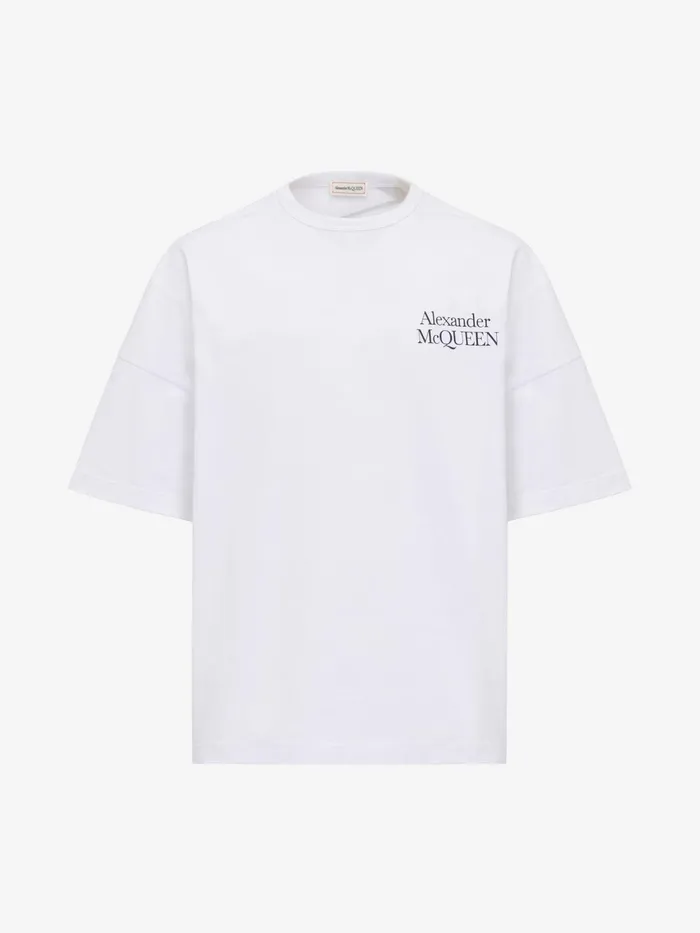 Men TShirts And Sweatshirts Alexander McQueen Exploded Logo TShirt White