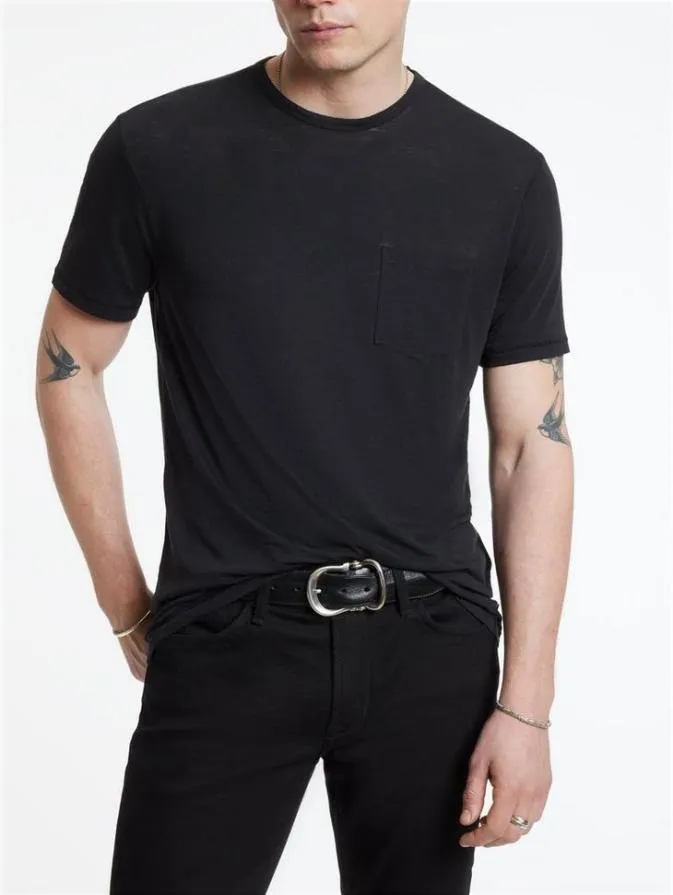 Men TShirts John Varvatos BOND BURNOUT TSHIRT Black