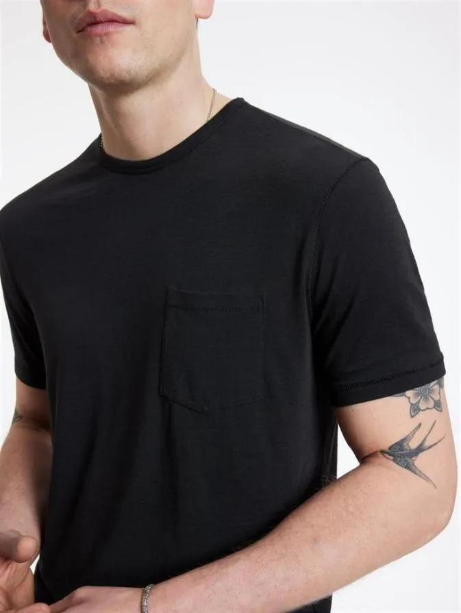 Men TShirts John Varvatos BOND BURNOUT TSHIRT Black