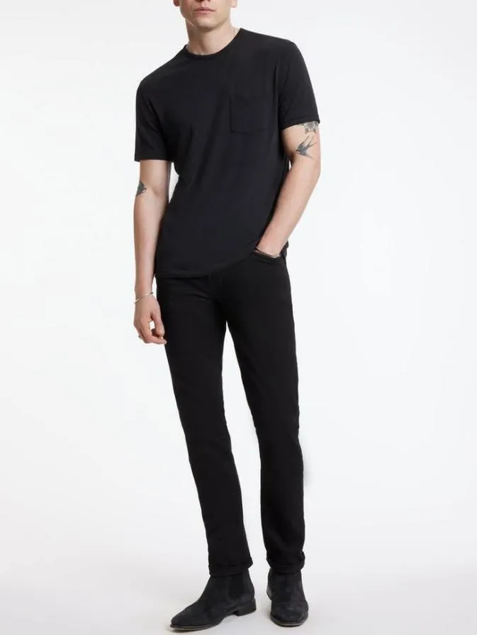 Men TShirts John Varvatos BOND BURNOUT TSHIRT Black