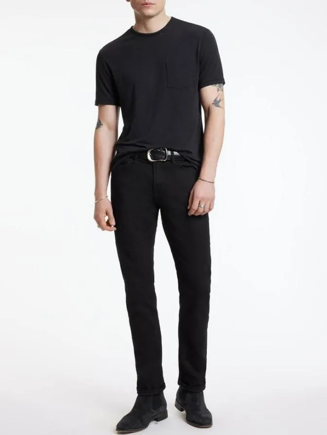 Men TShirts John Varvatos BOND BURNOUT TSHIRT Black