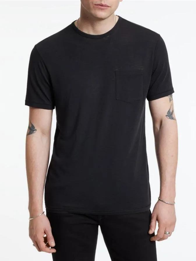 Men TShirts John Varvatos BOND BURNOUT TSHIRT Black