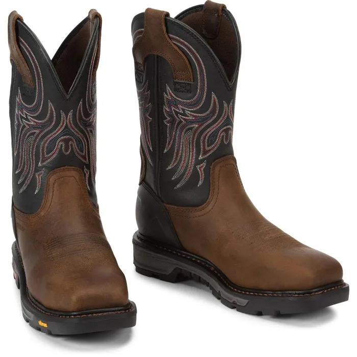 MEN Tanker 11034 Steel Toe Walnut Justin Boots Work