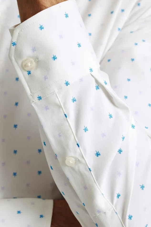 Men Tech Button Down Shirt Blue Lavender Friend Of A Frond Bonobos Casual Shirts