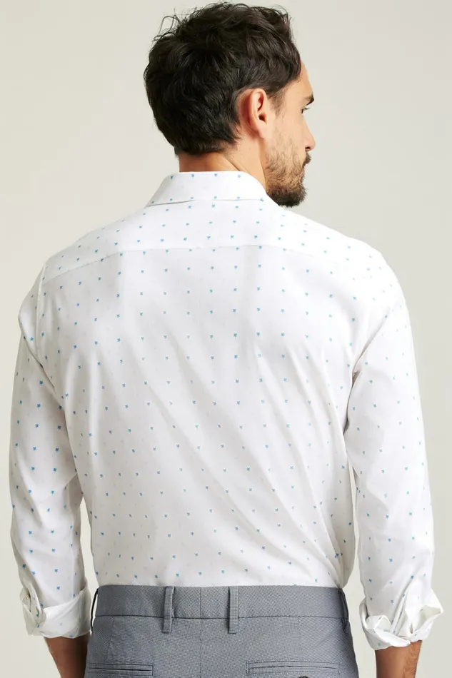 Men Tech Button Down Shirt Blue Lavender Friend Of A Frond Bonobos Casual Shirts