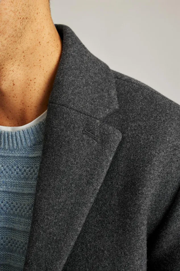 Men The Italian Wool Topcoat Charcoal Bonobos Jackets and Coats
