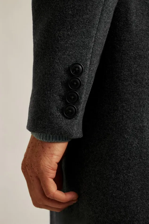 Men The Italian Wool Topcoat Charcoal Bonobos Jackets and Coats