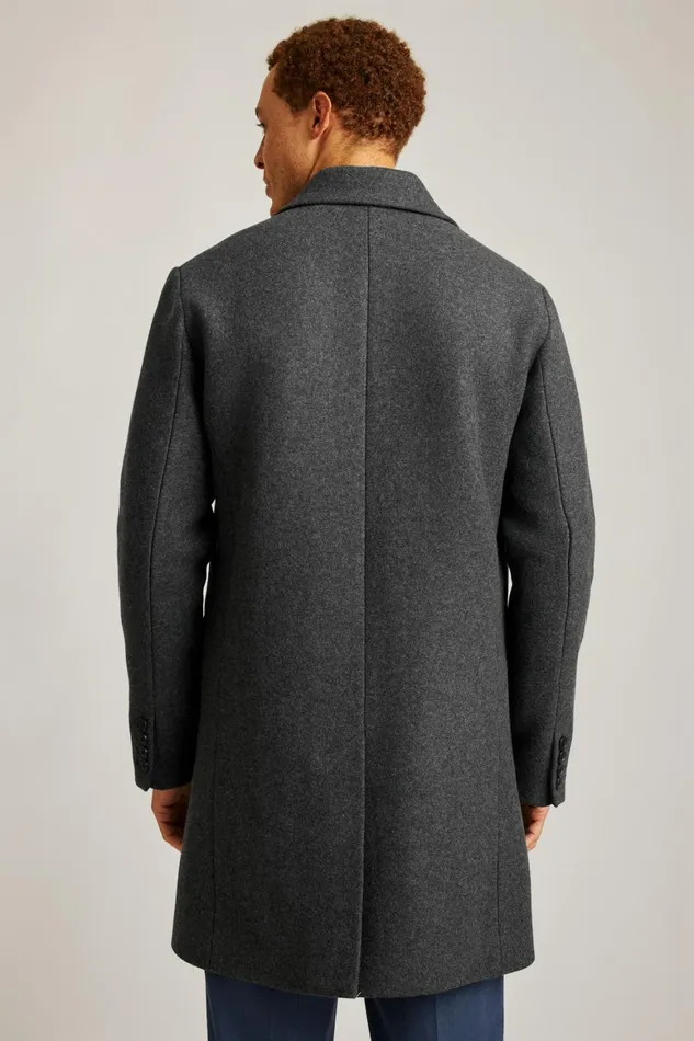 Men The Italian Wool Topcoat Charcoal Bonobos Jackets and Coats
