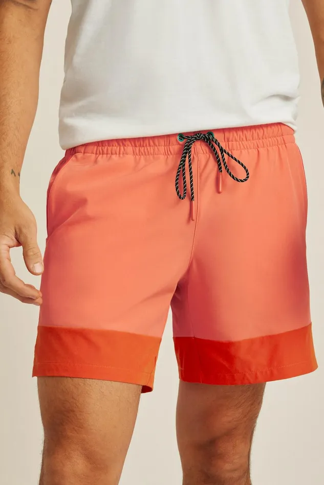 Men The Rec Short Coral Color Block Bonobos Casual Shorts