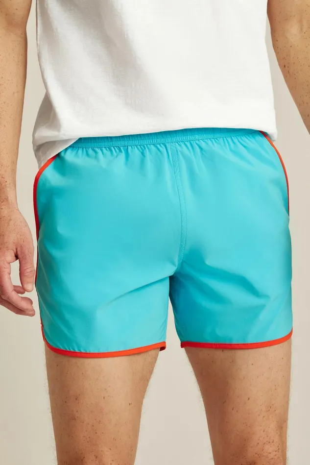 Men Throwback Swim Trunks Blue Mist Bonobos Swim Trunks
