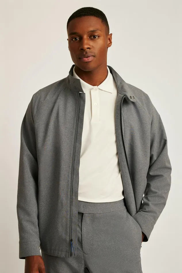 Men Tour Harrington Golf Jacket Charcoal Heather Bonobos Golf Outerwear and Layering