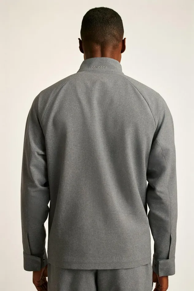 Men Tour Harrington Golf Jacket Charcoal Heather Bonobos Golf Outerwear and Layering