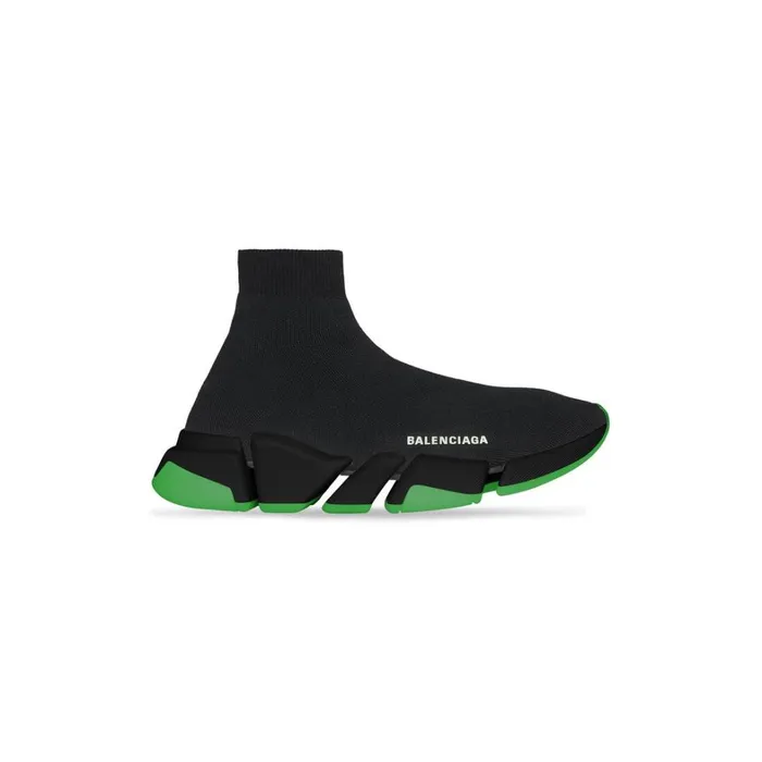 Men Trainers Balenciaga Speed 20 Clear Sole Recycled Knit Trainers In Black
