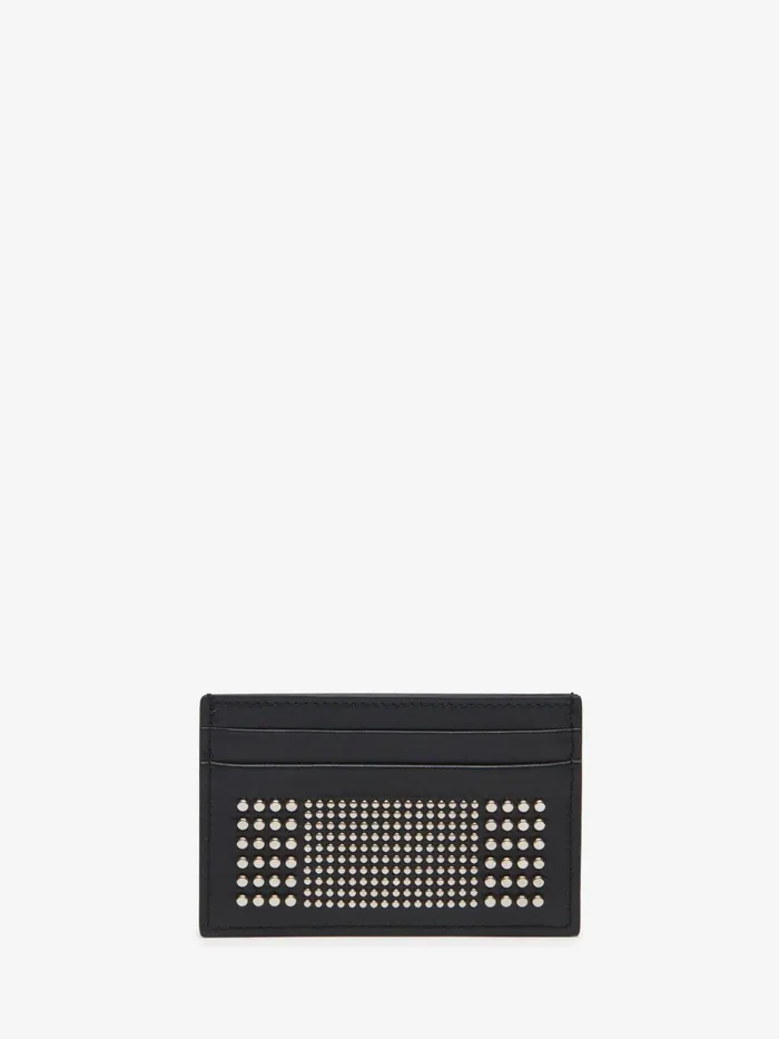 Men Wallets And Cardholders Alexander McQueen Studded Card Holder Black