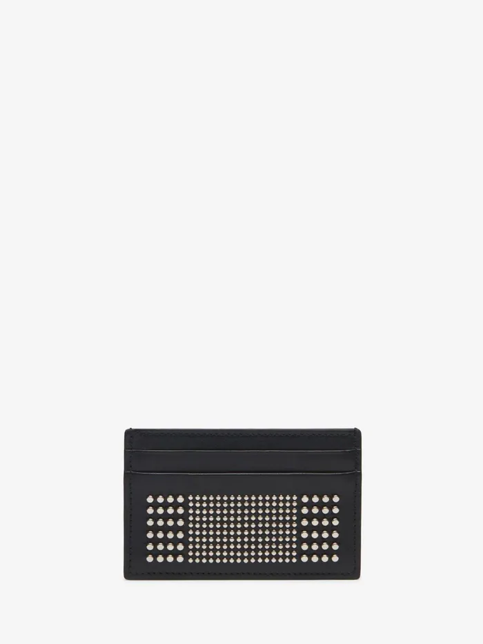 Men Wallets And Cardholders Alexander McQueen Studded Card Holder Black