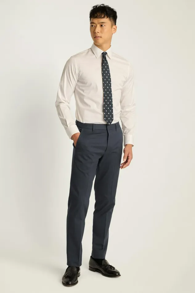 Men Weekday Warrior Dress Pants Tuesday Dark Navy Herringbone Bonobos Dress Pants