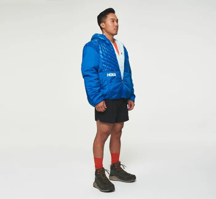MenWomen All Gender Puffy Jacket Imperial Blue HOKA ONE ONE Tops