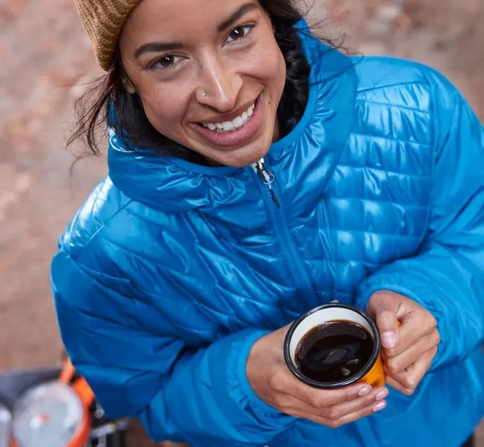 MenWomen All Gender Puffy Jacket Imperial Blue HOKA ONE ONE Tops