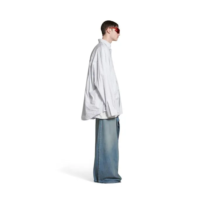 MenWomen Tops and Shirts Balenciaga Balenciaga Shirt Oversized In Light Blue