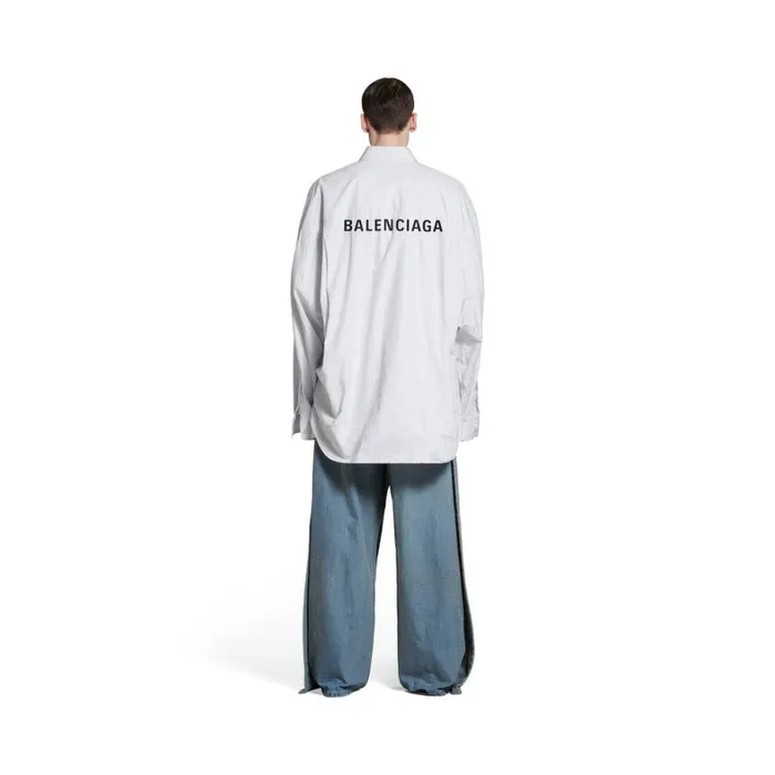 MenWomen Tops and Shirts Balenciaga Balenciaga Shirt Oversized In Light Blue