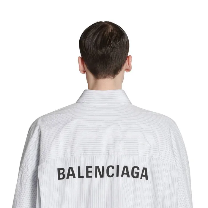 MenWomen Tops and Shirts Balenciaga Balenciaga Shirt Oversized In Light Blue