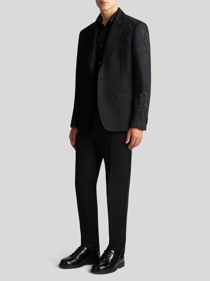 Men Wool And Mohair SlimFit Trousers Etro Trousers