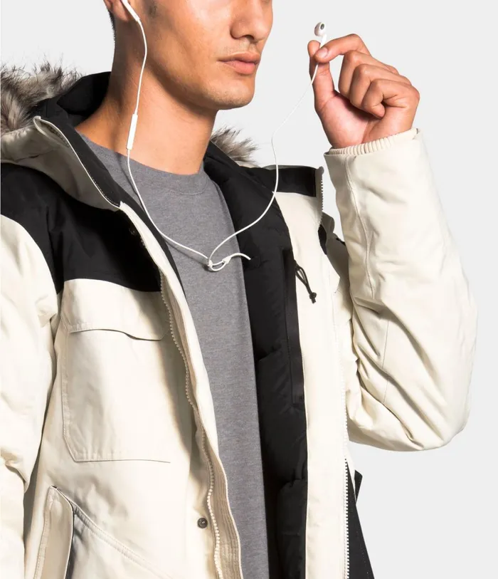 Mens Gotham Jacket III Vintage Whitetnf Black The North Face Insulated and Down Jackets