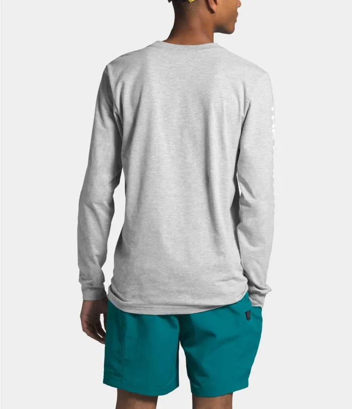 Mens Long Sleeve TNF Sleeve Hit Tee Tnf Light Grey Heather The North Face TShirts