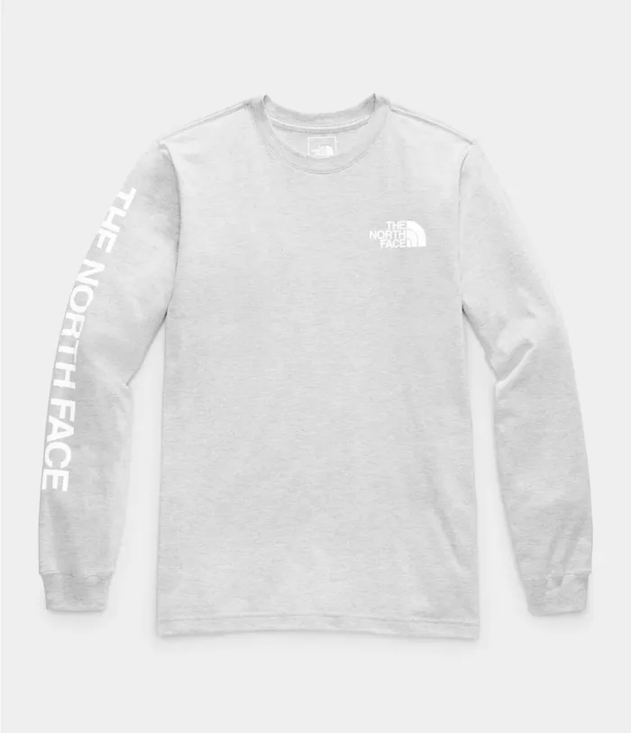 Mens Long Sleeve TNF Sleeve Hit Tee Tnf Light Grey Heather The North Face TShirts