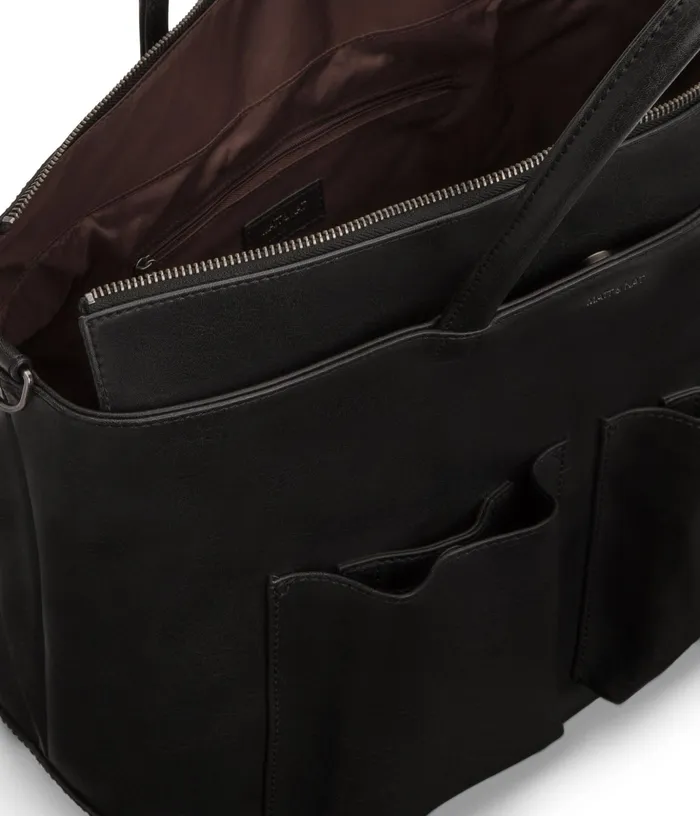 MensWomen Raylanmed Vegan Diaper Bag 8211 Vintage Black Matt and Nat Weekenders