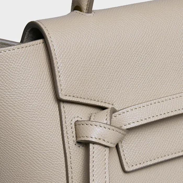 Micro Belt Bag In Grained Calfskin Light Taupe Women CELINE BELT BAG