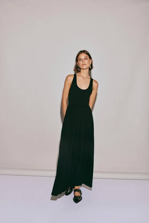 MidiMaxi Dresses Women VRG GRL Lena Maxi Dress Black MidiMaxi Dresses Women VRG GRL Lena Maxi Dress Black