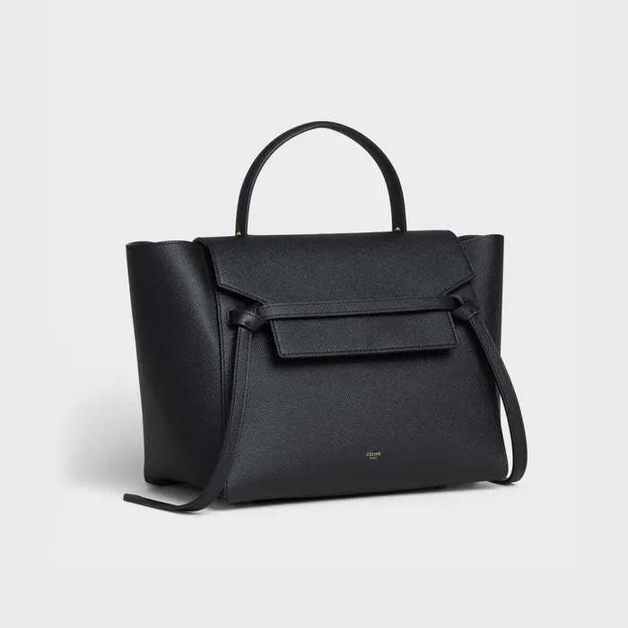 Mini Belt Bag In Grained Calfskin Black Women CELINE BELT BAG