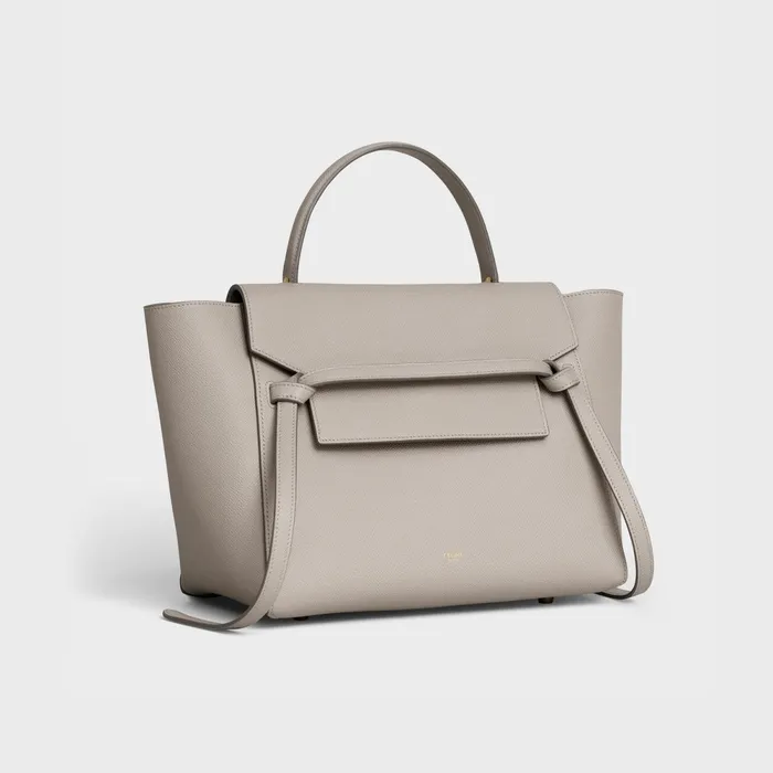 Mini Belt Bag In Grained Calfskin Light Taupe Women CELINE BELT BAG