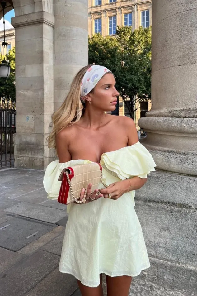 Mini Dresses Women VRG GRL Party Nights Frill Mini Dress Lemon Mini Dresses Women VRG GRL Party Nights Frill Mini Dress Lemon