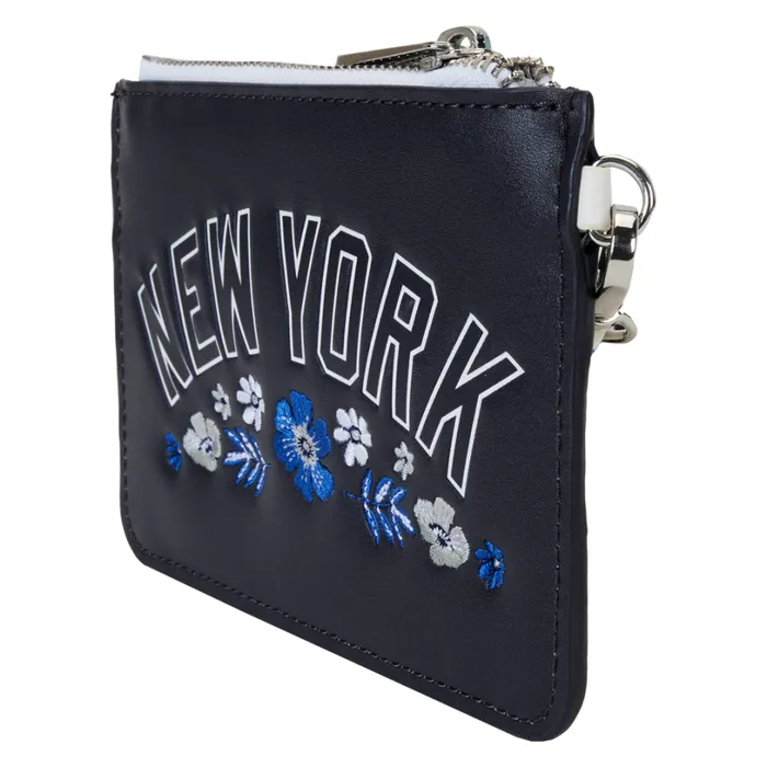 MLB New York Yankees Floral Card Holder Wristlet Clutch Unisex Loungefly Bags and Wallets MLB New York Yankees Floral Card Holder Wristlet Clutch Unisex Loungefly Bags and Wallets