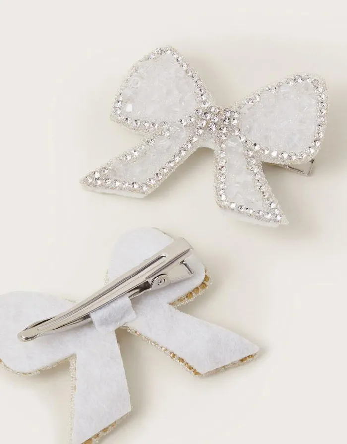 Monsoon 2Pack Beaded Hair Bows Children Girls039 Hair Accessories Monsoon 2Pack Beaded Hair Bows Children Girls039 Hair Accessories