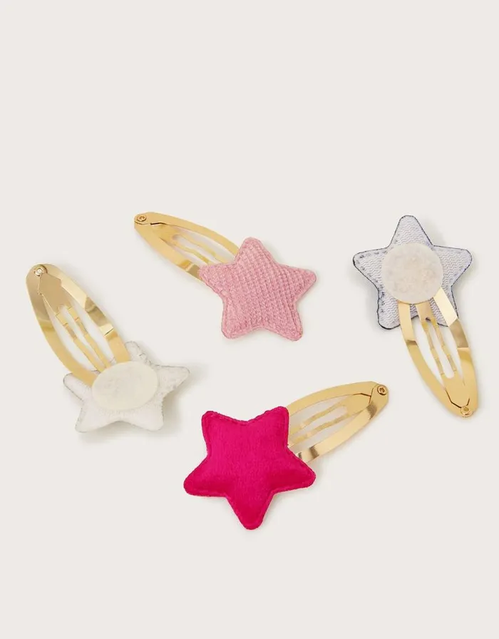 Monsoon 4Pack Star Snap Hair Clips Children Girls039 Hair Accessories Monsoon 4Pack Star Snap Hair Clips Children Girls039 Hair Accessories